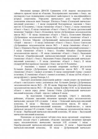 Про підсумки розвитку дошкільної , загальної середньої та  позашкільної освіти Дубровиччини у 2016/2017 н.р.